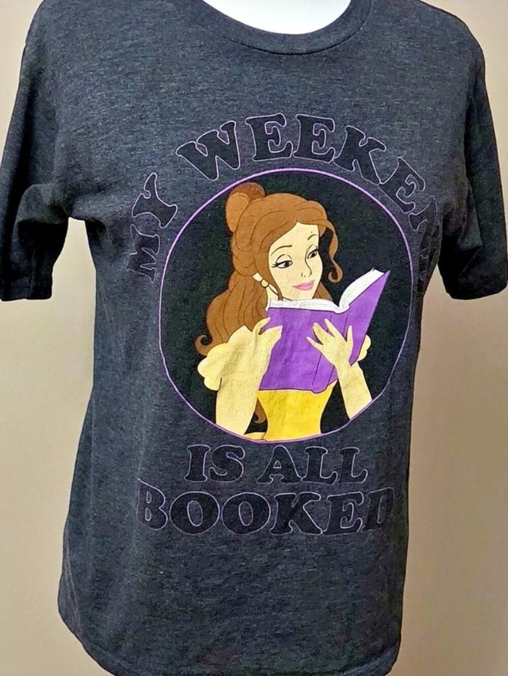 Belle 'My Weekend Is All Booked' Graphic Tee - Charcoal